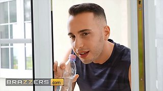 Honeys home exercise ends up in a hard fucking a meaty sperm