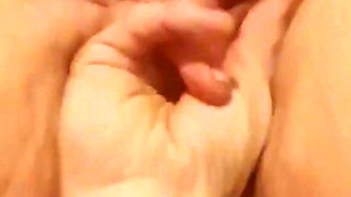 Husband Fingers Wife's Asshole While She Rubs Her Clit
