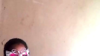 African woman touching her pussy