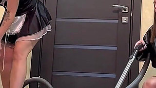 Vacuum Dust Frenzy: Two Women Clean up