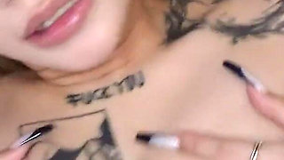 Tatted Taiwanese Hottie Swaiill Ahegaos & Cums on Huge American Cock