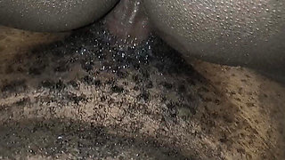 Amateur Couple Close up First Time Riding Hard Dick in Reverse Cowgirl