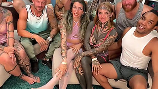 BTS Photoshoot Gone Wild 4 Naughty Girls Share & Worship the Cameraman's Cock