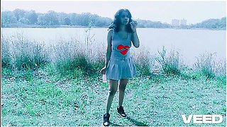 Mini Skirt Pov Minah Khali Public Exhibitionist Wife Private Bike Trails, Park, Beach, Ocean Views