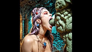 Polish Princess Part 2: AI Anime Dungeon Slut with Big Tits Sucks Monster Cock - Compilation 92