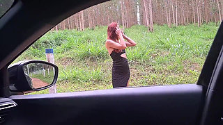 Flash Cock to a Girl in the Car!