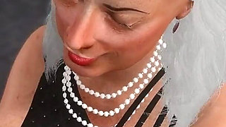 70 Yo Sexy Granny with Big Boobs and Young Hairdresser