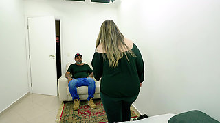 Naughty BBW Blonde Wife Being Broken Into by Hardcore Black While Cuckold Husband Watches It All