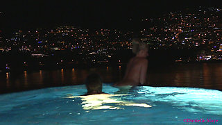 Couple Go for Late Skinny Dip Fondle