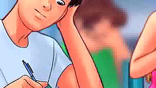 Summertime saga: college guy is having sex with his French professor in her office ep 120
