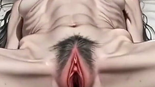 Frail 90 Year Old Granny & Hairy Pussy Pleasure - Close up Wet Bush Masturbation