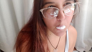 Latex Gloves Bubblegum and Balloon Blowing - Bunny Looner