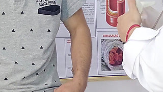 Patient Tries to Hide His Erection From the Nurse Amidst the World Cup Atmosphere.