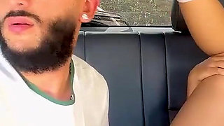 Brunette Gets Picked up and Fucked Inside a Car by a Stranger's Huge Cock