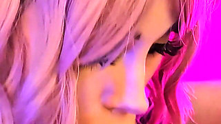 She Put on a Pink Wig, I Did a Photo Shoot for Her, and She Reciprocated with Ice and Let Her Cum on Her Face