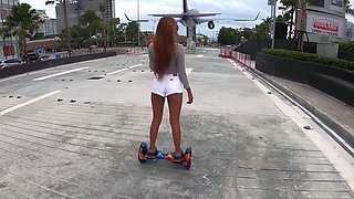 Hoverboard fun with big ass Thai GF and horny sex once home