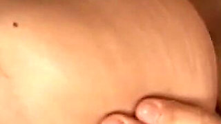 Brunette MILF in Sexy Red Underwear Takes Cum From Two Big Cocks in Her Mouth