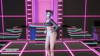 MMD HWASA - NA - Akali Sexy Kpop Dance League of Legends Hentai Uncensored 4K 60FPS