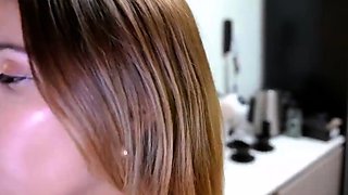 Amateur oral job stepsis deep throats rod while popping