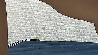 Thong Bloomers and Short Gym Clothes Shirt, Cute Girl Working Out While Adjusting Stick Out Natural Tits and Wedgie Bloomers