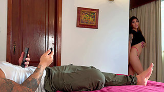 Naughty Stepmother! She Got Into Bed with Her Stepson and He Fucked Her Thinking She Was His Girlfriend!