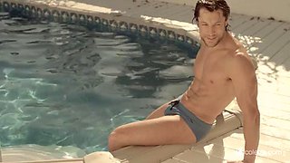 Nice threesome by the pool: Blowjob, Doggy  Missonary Porn