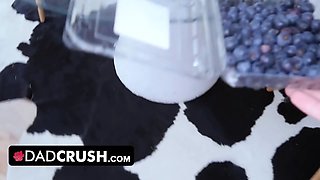 Dadcrush - big titted teen daughter-in-law bounces her large ass on stepdaddy's sausage and makes him jizz