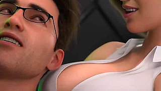 In Security: Funny Unexpected Facial Cumsoot for the Blondie by Her Sugardaddy in the Office - Episode 23