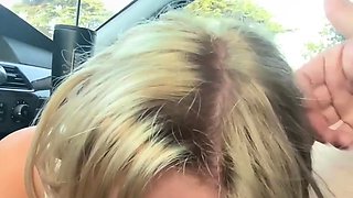 Halli N Lover Gives Hot Blowjob To Her Bf In The Car
