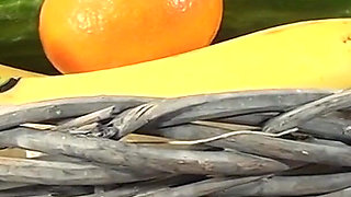 Naughty Mature Lady Fucks Herself with a Banana