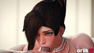 Mercy & One Red Rose - Overwatch 3D Animation Creampie in Tight Pussy
