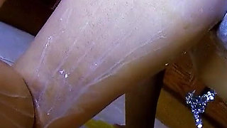 Dirty Teen Giselle with cream games in the kitchen with a stepfather