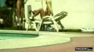 Mature Blonde Babe Stretched Wide in Outdoor Anal Action