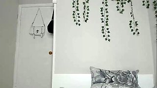 Close up with teen blonde sex doll rubbing her cunt