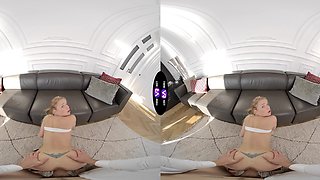 Teenage Calibri with a massive cock gets his fill of oral and sex in VR