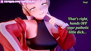 Femdom Hentai JOI: Humiliated By Gold Ship And Her Feet