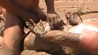 Julie Fucked Like a Mud Pig - Dress Destroyed, Lingerie, Pounded, Hogtied, Face in the Mud