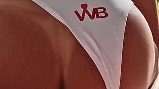 Wifebucket Amateurs - Cuckold Wife Rides Her Bull on the Hotel Terrace