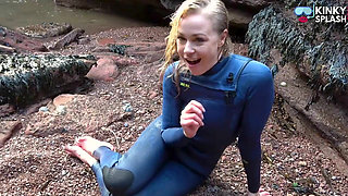 Salty Wetsuit Toe Sucking Slut