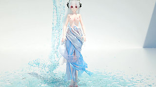 [mmd] Weak Sound - Flower Shade Transparent and Erotic Ancient Style Hanfu Particle Special Effects Flowing Water