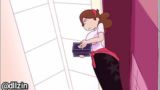 She invited her friend to the bathroom