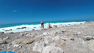 Blowjob Cum Eat Ass Lick And Pissing's On The Beach