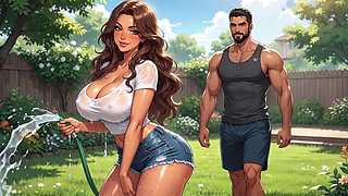 Married Woman Has Hot Secret Sex with Stepbrother After Laptop Delivery While Husband Waits Outside (ai Generated)