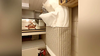 Hot night with my neighbor in a hotel room