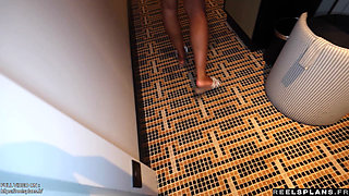A beautiful French Ebony woman with a perfect ass gets anal fucked in a hotel by her brother's best To Get Her Vacation Expenses