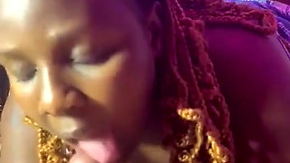 Giving Him Deep Throat Kisses