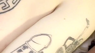 Two Tattooed Sluts Fucked in the Ass and Creampied