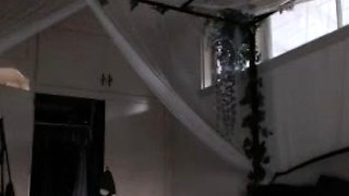 Close up teen foot worship