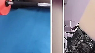 Big Dildo Anal Masturbation on the Fucking Machine