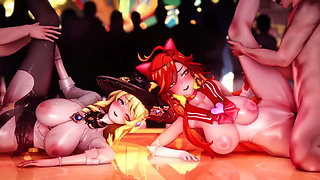 Genshin Impact - Lantern Rite Fuck Fiest Gangbang Genshin Girls Creamed 2 - 3D Hentai Animations